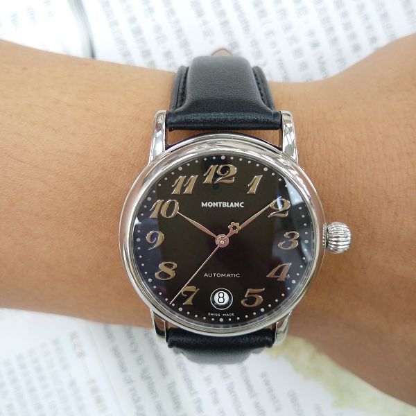 台中當舖流當品 原裝 Montblanc 萬寶龍 STAR 經典黑面盤 自動 男女錶 9成新 喜歡價可議 